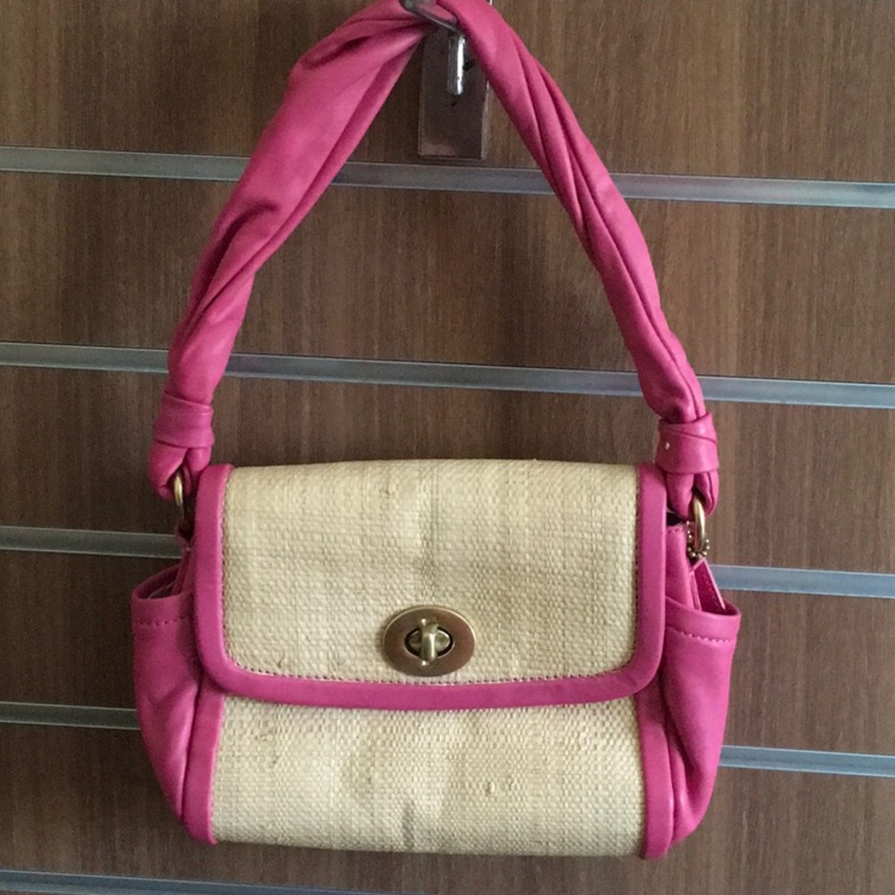 Coach Parker straw handbag
